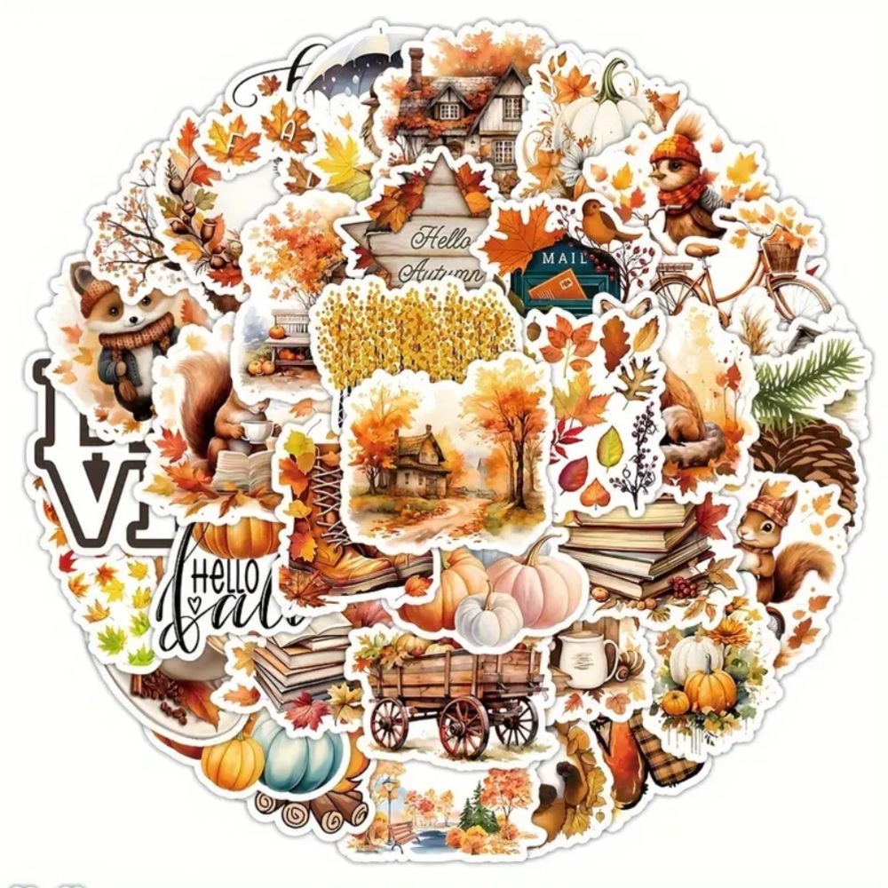 50pc Autumn Stickers